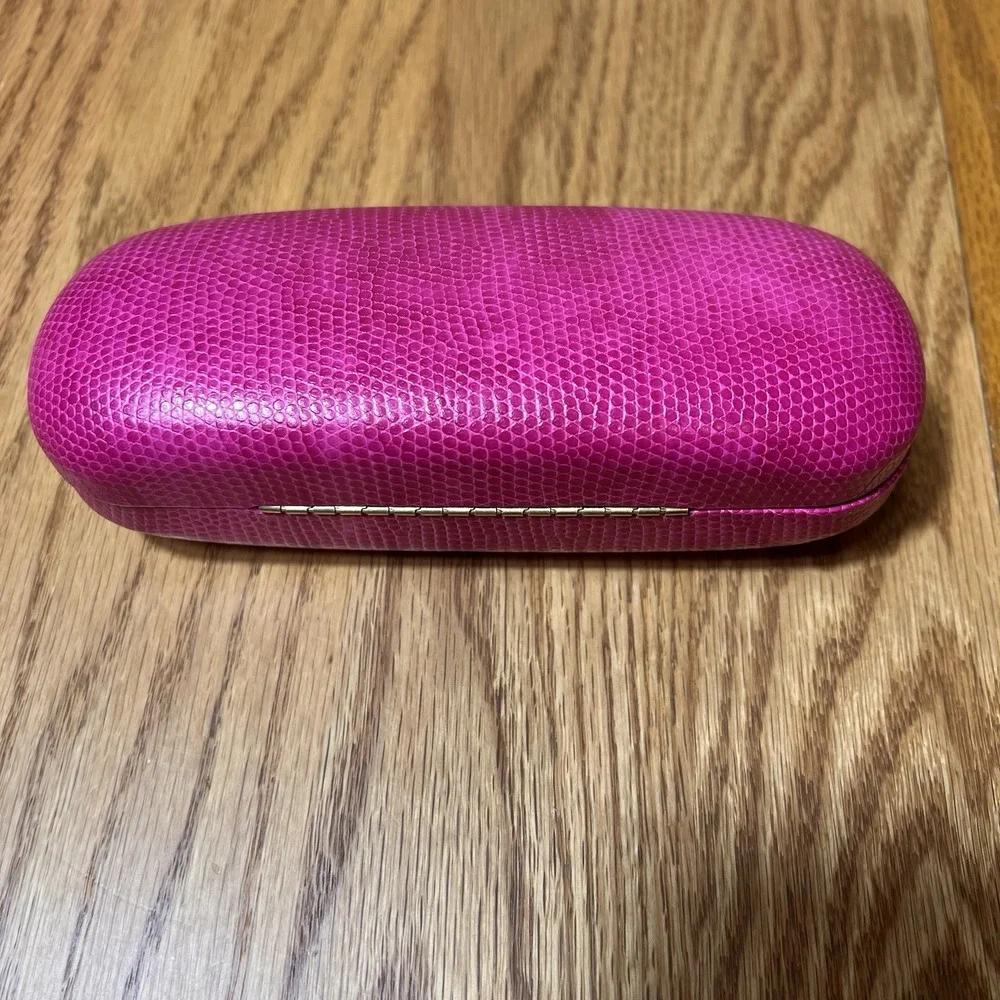 Lily Pulitzer Eye Glasses Case Hot Magenta Pink Hard Clamshell